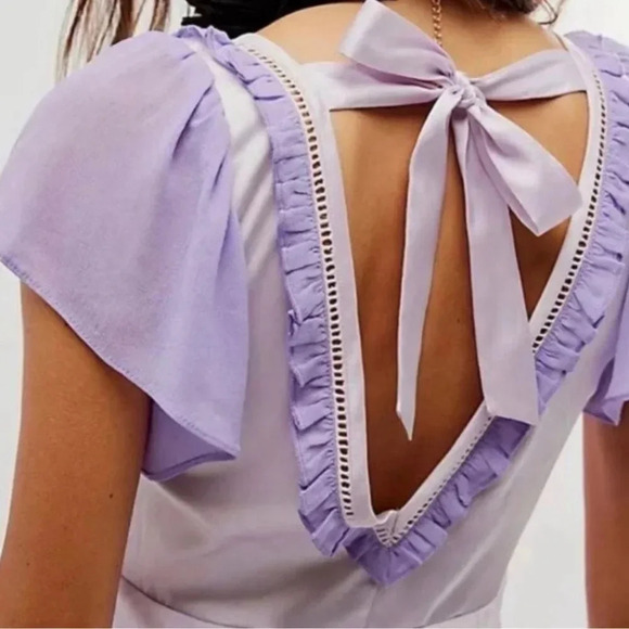 Free People X Revolve NWOT Violet Visions Slip Mini Dress. Size 2 - Picture 3 of 8